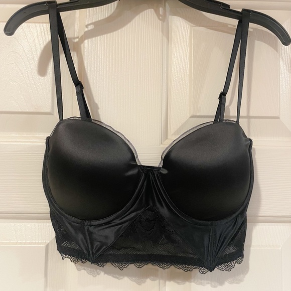 Calvin Klein black label black strapless longline bra 32D - Picture 3 of 6